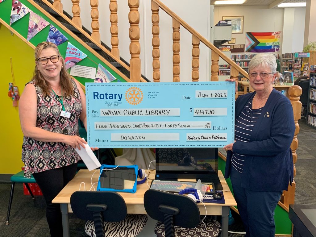 Donation from Rotary Club of Wawa for new AWE Learning computer! – Wawa ...
